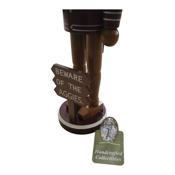 Texas A&M Beware of the Aggies 12 Inch Nutcracker Christmas Holiday Decor - Picture 5 of 6